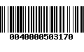 Código de Barras 0040000503170