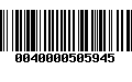 Código de Barras 0040000505945