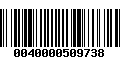 Código de Barras 0040000509738