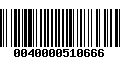 Código de Barras 0040000510666