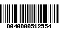 Código de Barras 0040000512554