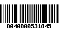 Código de Barras 0040000531845