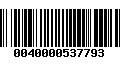 Código de Barras 0040000537793