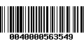 Código de Barras 0040000563549