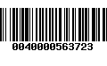 Código de Barras 0040000563723