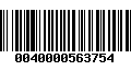 Código de Barras 0040000563754