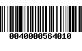 Código de Barras 0040000564010