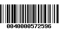 Código de Barras 0040000572596