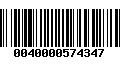 Código de Barras 0040000574347