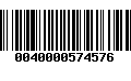 Código de Barras 0040000574576