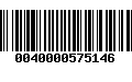 Código de Barras 0040000575146