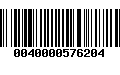 Código de Barras 0040000576204