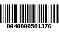 Código de Barras 0040000581376