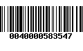 Código de Barras 0040000583547