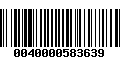 Código de Barras 0040000583639