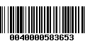 Código de Barras 0040000583653