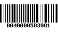 Código de Barras 0040000583981