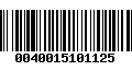 Código de Barras 0040015101125