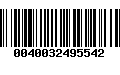 Código de Barras 0040032495542