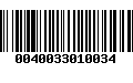 Código de Barras 0040033010034