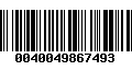 Código de Barras 0040049867493