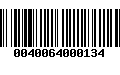 Código de Barras 0040064000134