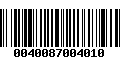 Código de Barras 0040087004010