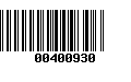 Código de Barras 00400930