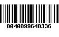 Código de Barras 0040099640336