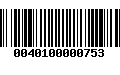 Código de Barras 0040100000753