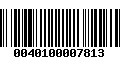 Código de Barras 0040100007813