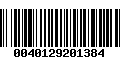 Código de Barras 0040129201384