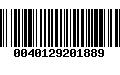 Código de Barras 0040129201889