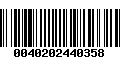 Código de Barras 0040202440358