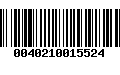 Código de Barras 0040210015524