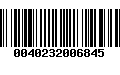 Código de Barras 0040232006845