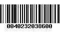 Código de Barras 0040232038600