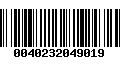 Código de Barras 0040232049019