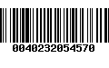 Código de Barras 0040232054570