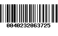 Código de Barras 0040232063725