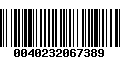 Código de Barras 0040232067389