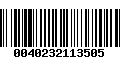 Código de Barras 0040232113505