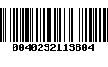 Código de Barras 0040232113604