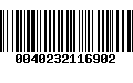 Código de Barras 0040232116902