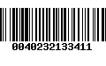 Código de Barras 0040232133411