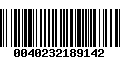 Código de Barras 0040232189142