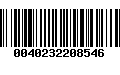 Código de Barras 0040232208546