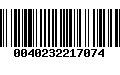 Código de Barras 0040232217074