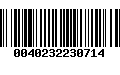 Código de Barras 0040232230714