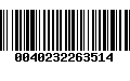 Código de Barras 0040232263514